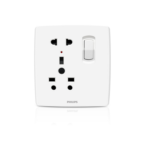 Philips Multi 13 A Socket with Switch - Leafstyle