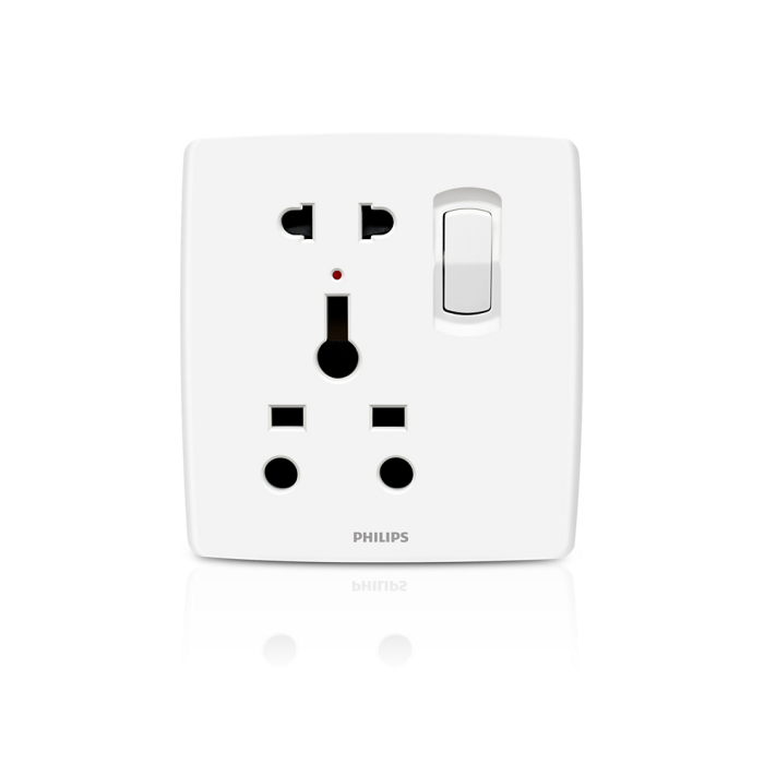 Philips Multi 15 A Socket with Switch - Leafstyle