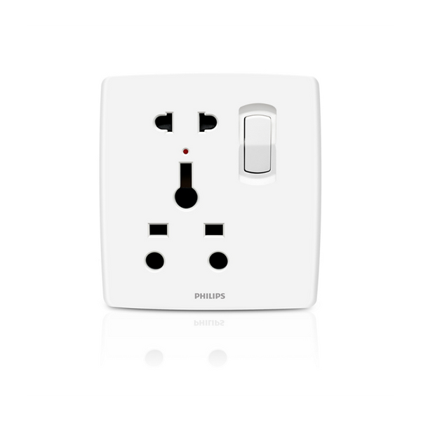 Philips Multi 15 A Socket with Switch - Leafstyle