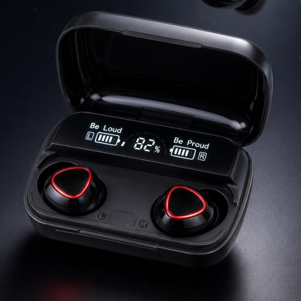 AirBuds Pro Wireless Earbuds with LED Display & Charging Case