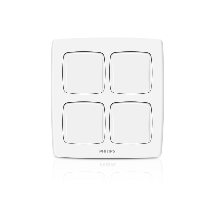 Philips 4 gang Switch - Leafstyle