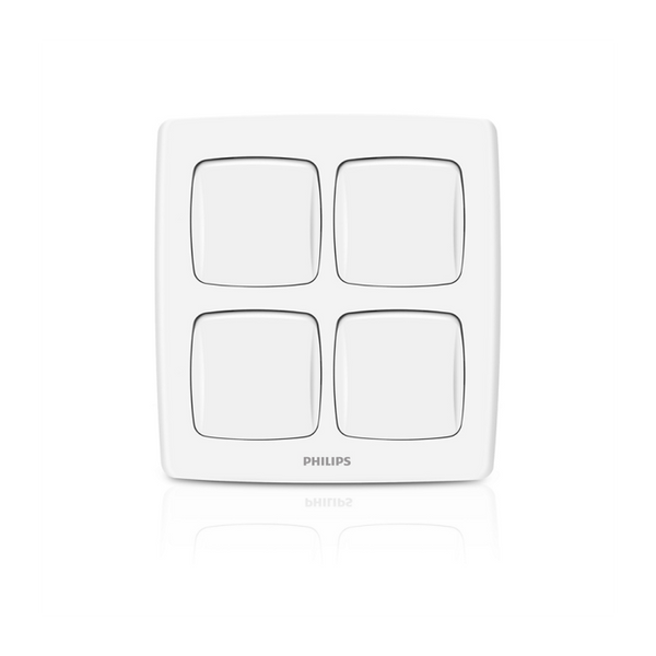 Philips 4 gang Switch - Leafstyle