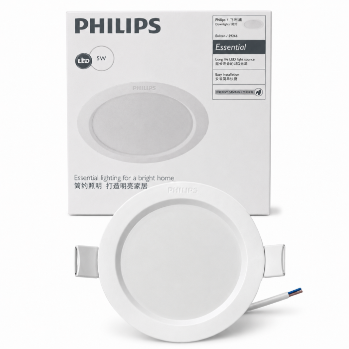 Philips Essential Eridani 59266 5W LED Downlight — Recessed Ceiling Light