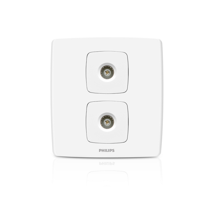 Philips Double TV Socket - Leafstyle