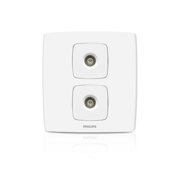 Philips Double TV Socket - Leafstyle
