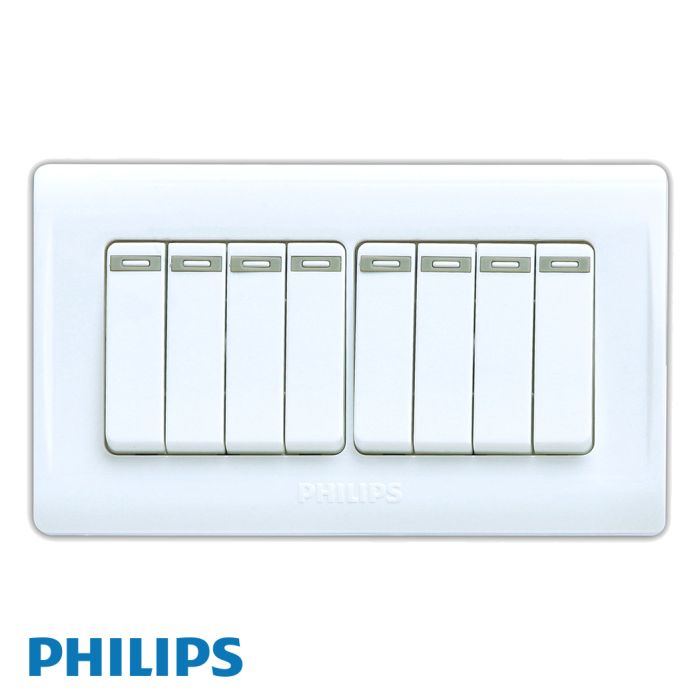 Philips Eco 8 Gang 1 Way Switch