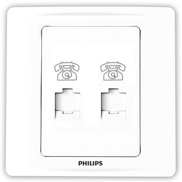 Philips ECO Q2 Double Telephone Socket
