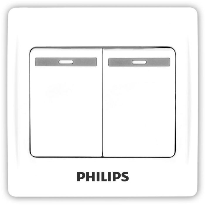 Philips Eco Double Single Pole Switch
