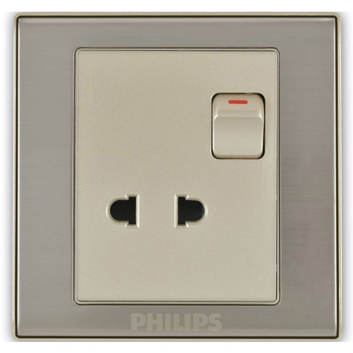 Philips Elegant 2 pole socket with switch