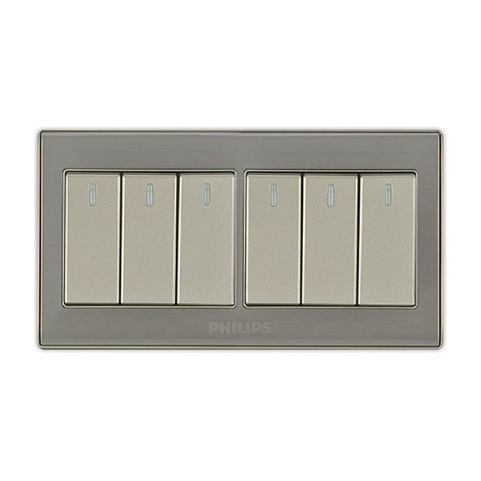 Philips Elegant 6 Gang Switch