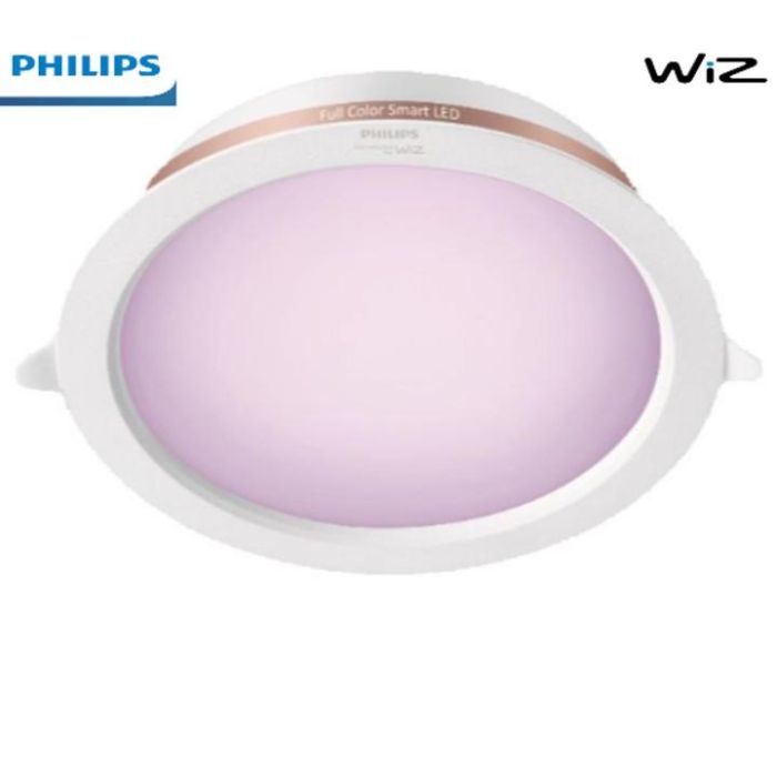 Philips Wiz 12 Watts WiFi Recessed RGB Downlight with 16 million colors, Alexa, Google Assistant, Siri Voice Control