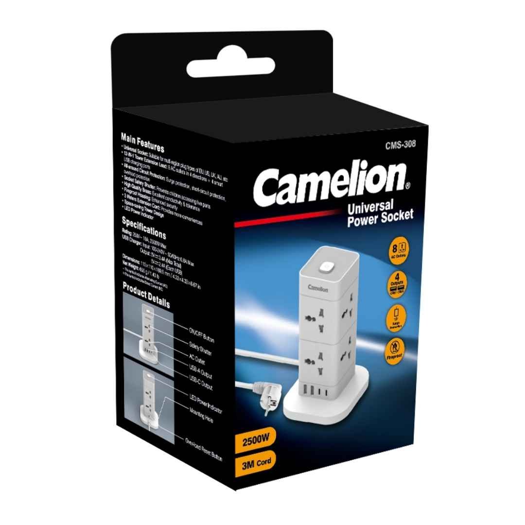 Camelion Universal Power Socket 2500W with USB