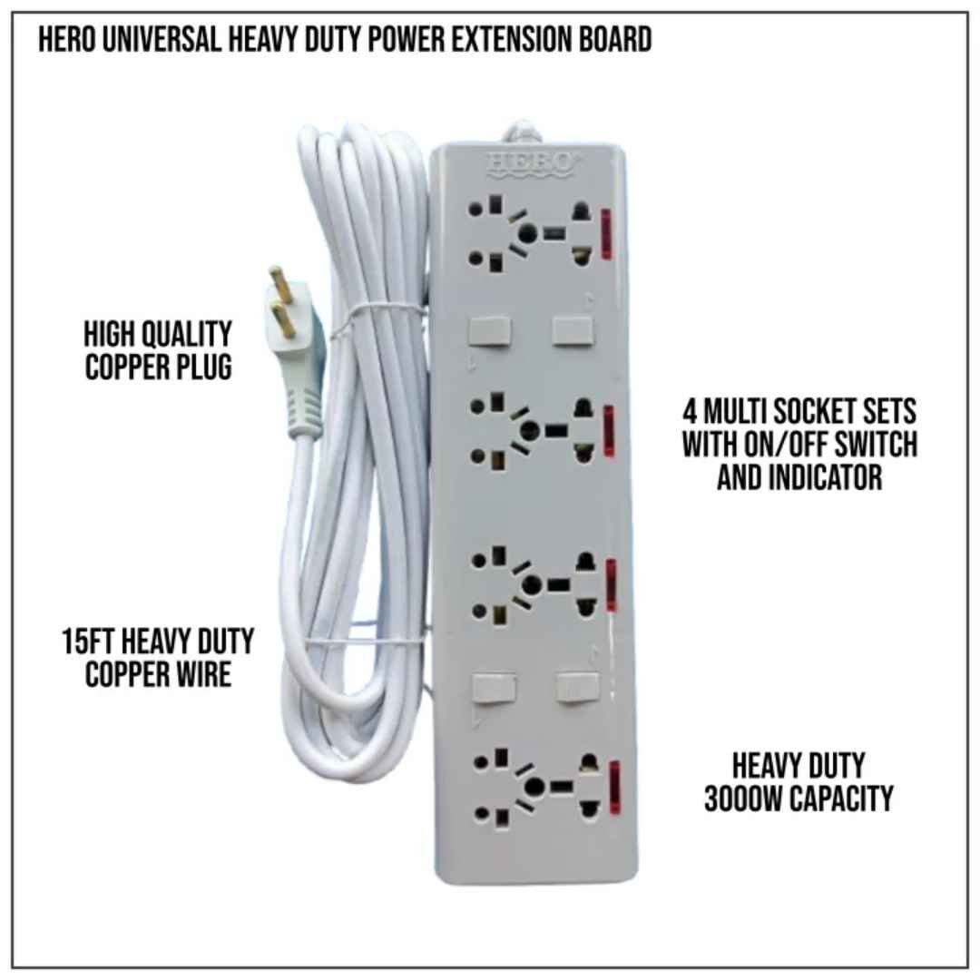 Hero Heavy Duty Power Extension Board 3000W