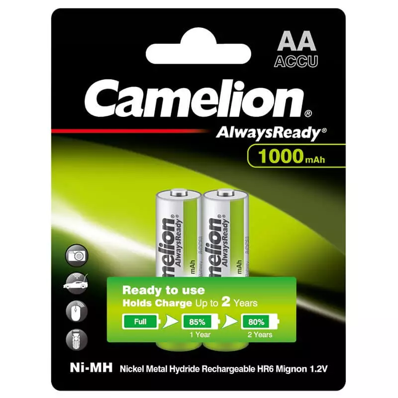 Camelion rechargeable AA 2 Batteries – 1000 mAh