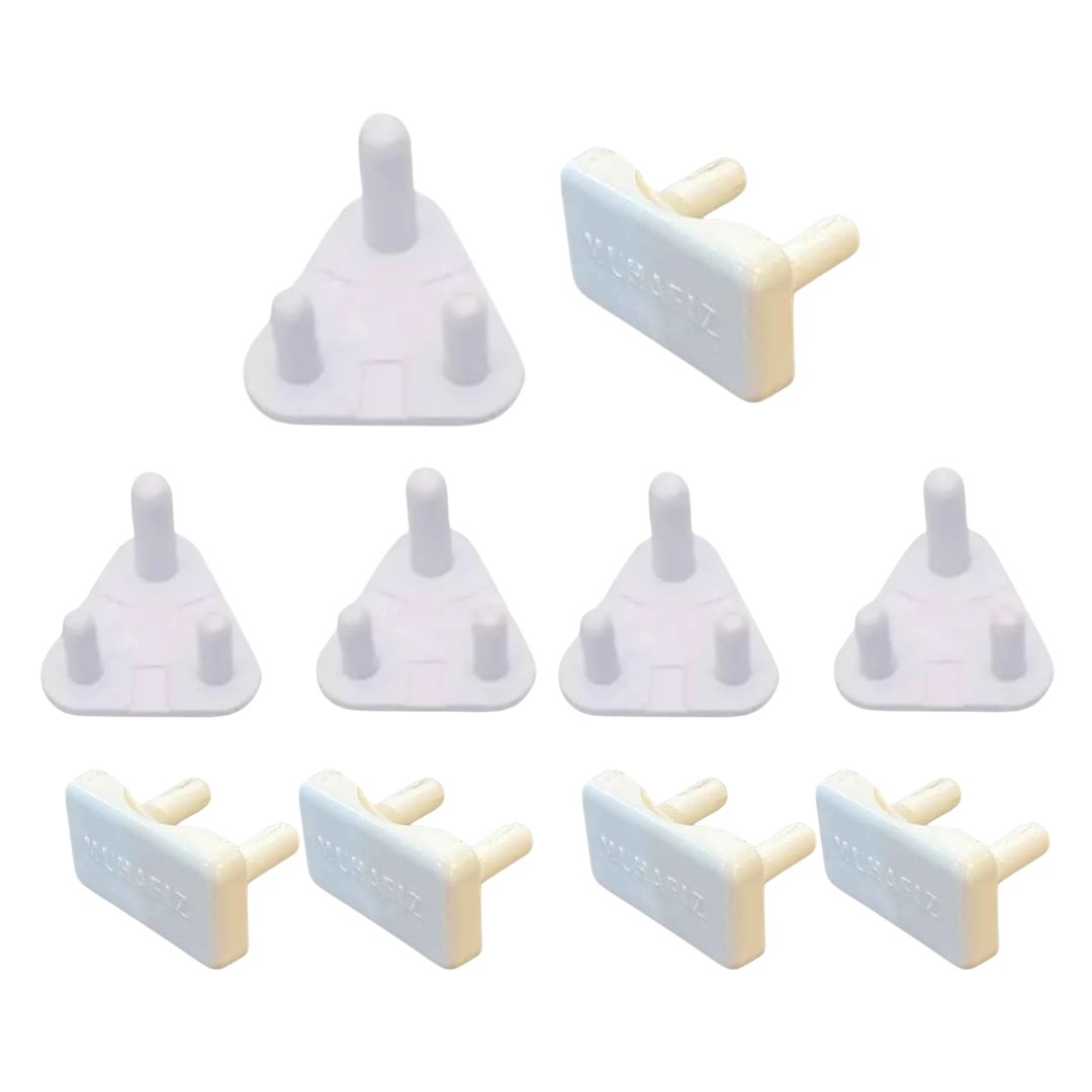 Pack of 10 Child Safety Plug Socket Covers (5 + 5)